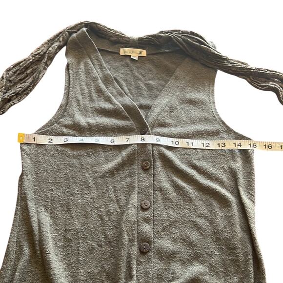Anthropologie Mine brand Taupe Knit & Lace Vest - Picture 7 of 8